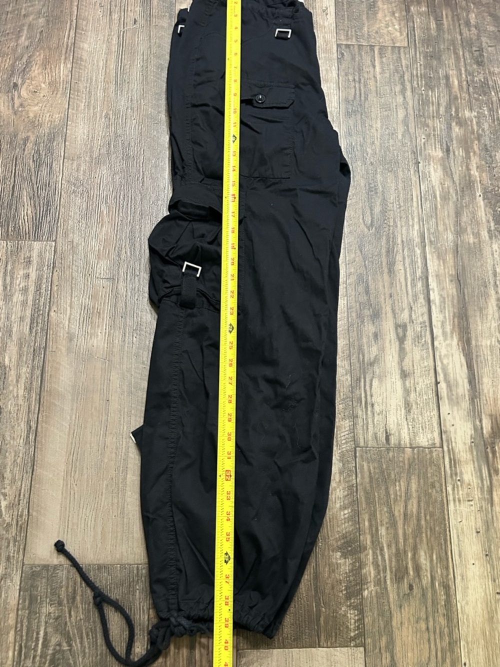 Angel Kiss Black Cargo Pants Women’s Small 100% Cotton - Picture 4 of 8